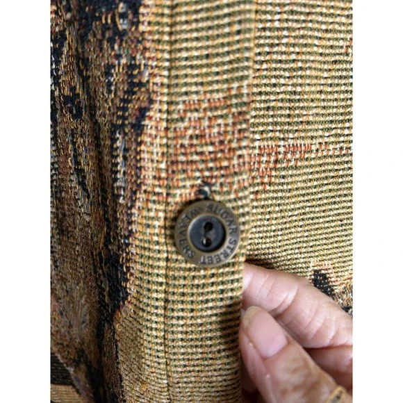 Sugar Street Weavers Vintage Cardigan Sweater XL Horse Tapestry EUC - Picture 15 of 16